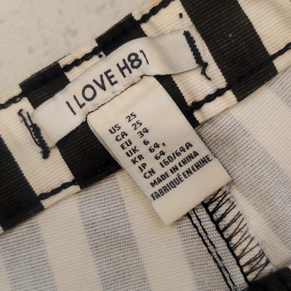 I LOVE H81 size 25 striped shorts - Picture 3 of 3